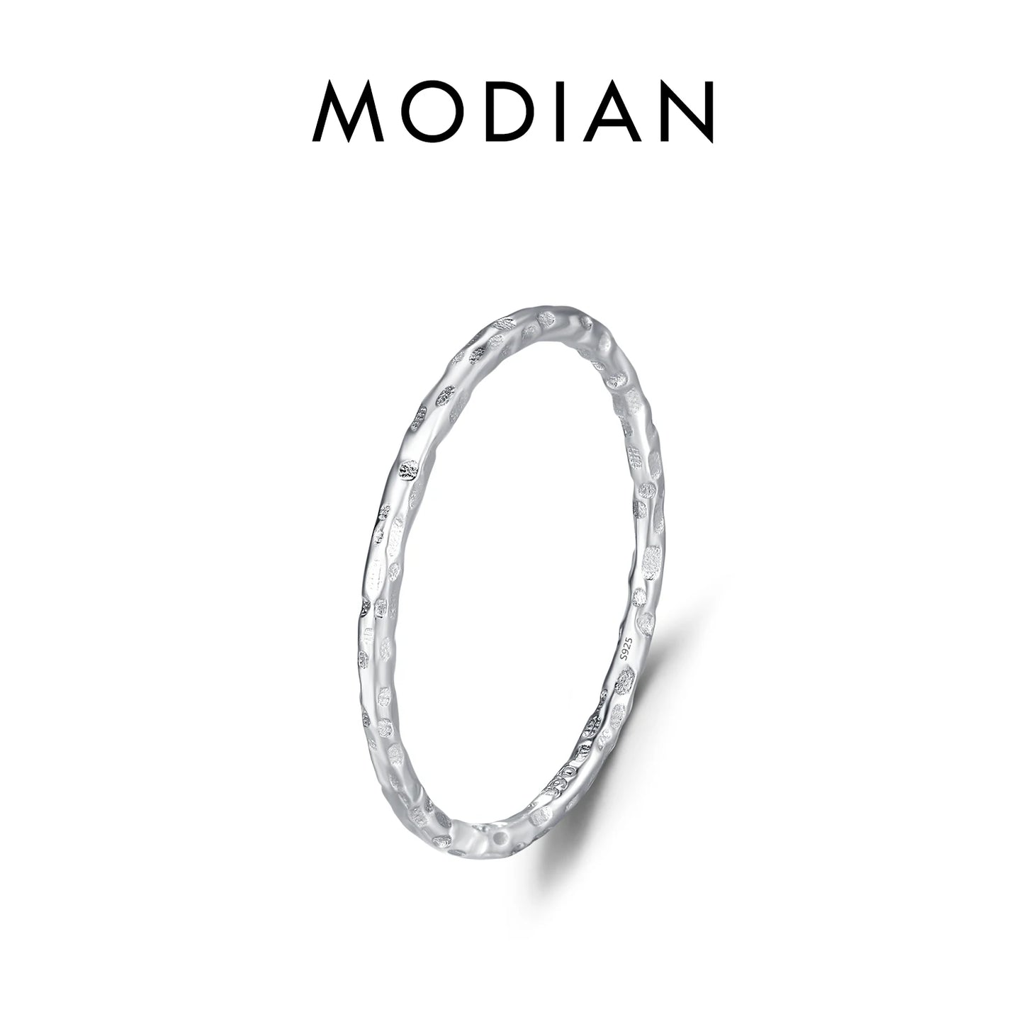 925 Sterling Silver Simple Fashion Stackable Ring Classic Wave Geometric Exquisite Finger Rings for Women Party Jewelry