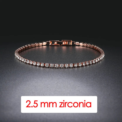 Hip Hop Iced Out 3/4/5Mm Crystal Tennis Bracelet for Men Homme Punk Zirconia Women'S Chain on Hand Streetwear Trendy Jewelry