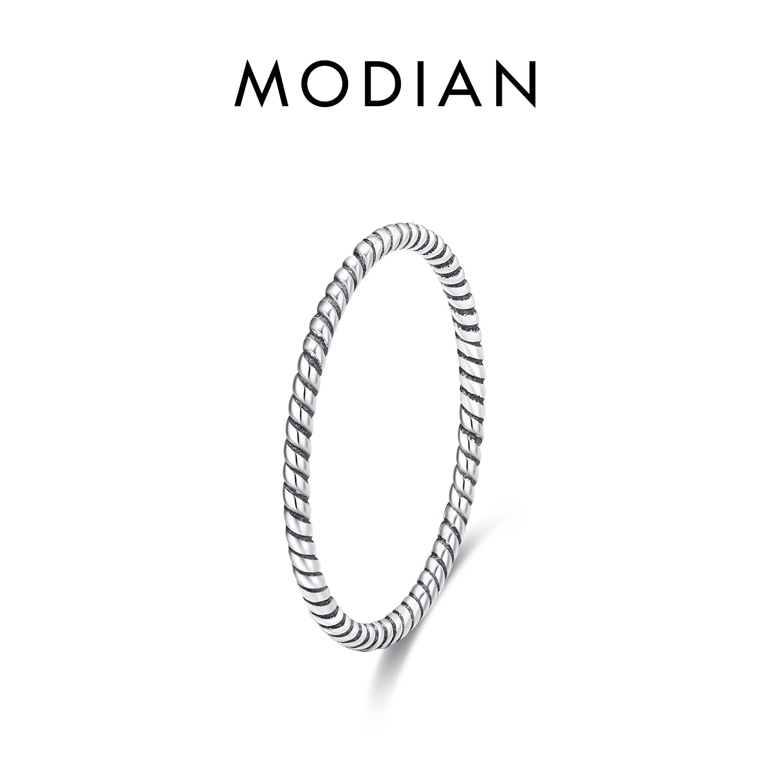 925 Sterling Silver Simple Fashion Stackable Ring Classic Wave Geometric Exquisite Finger Rings for Women Party Jewelry