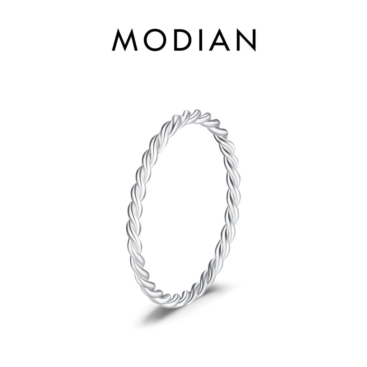 925 Sterling Silver Simple Fashion Stackable Ring Classic Wave Geometric Exquisite Finger Rings for Women Party Jewelry