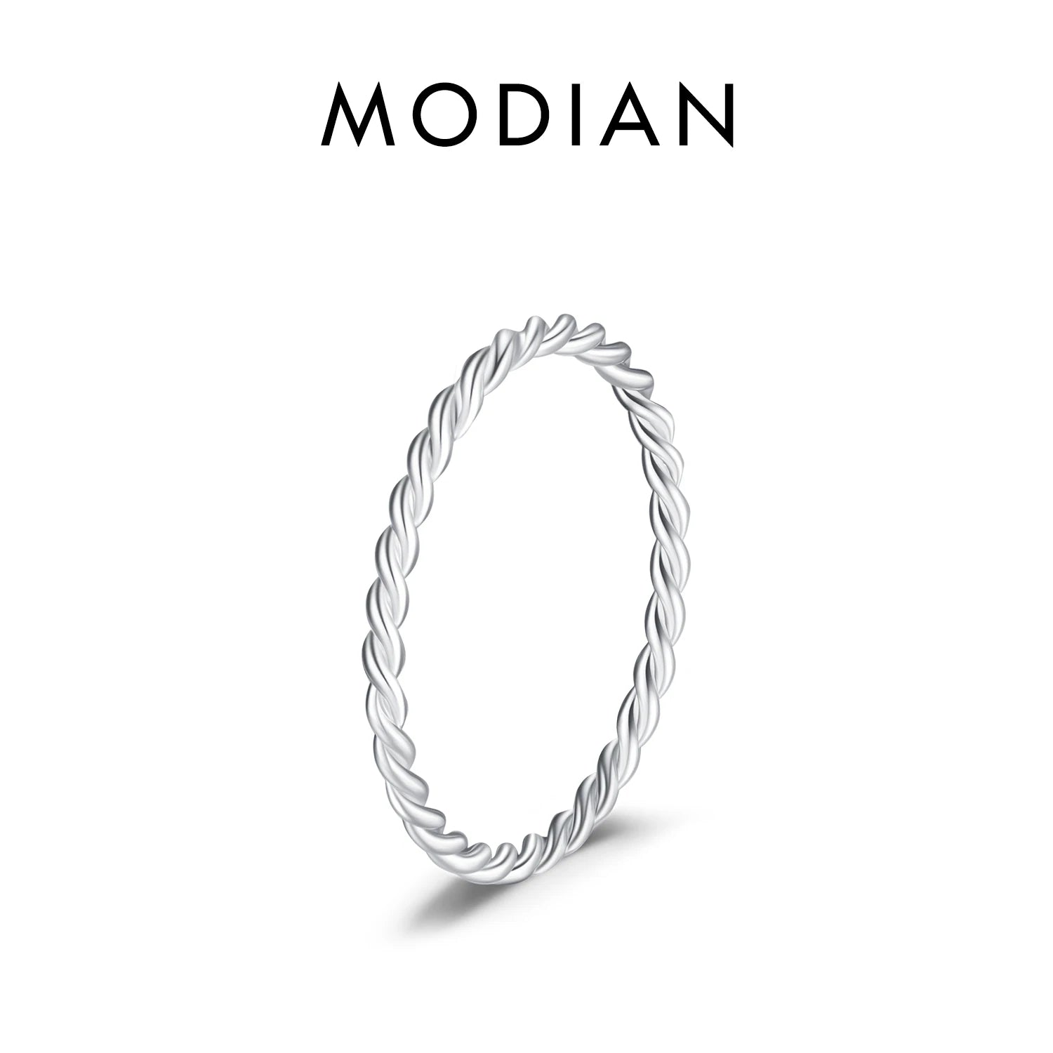 925 Sterling Silver Simple Fashion Stackable Ring Classic Wave Geometric Exquisite Finger Rings for Women Party Jewelry