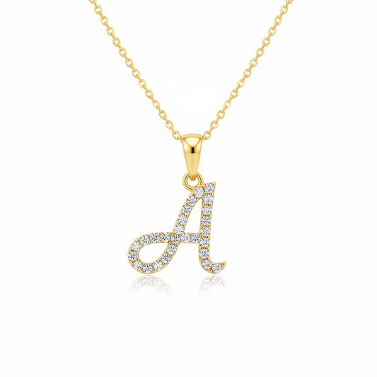 A–Z Cursive Initial Necklace